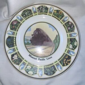 Missouri Pacific Railroad State Flowers Dinner Plate 10.5 inches in dia.